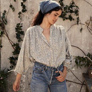 DÔEN O'Keefe top - Cream California Wildflower (M)